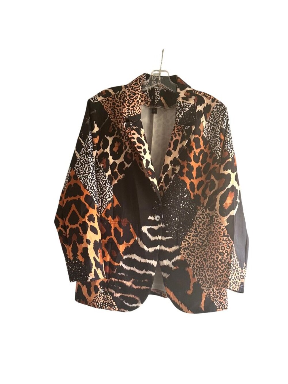 Animal Print Size XXL Multi-Color Leopard Zebra Patchwork Design - Picture 3 of 12